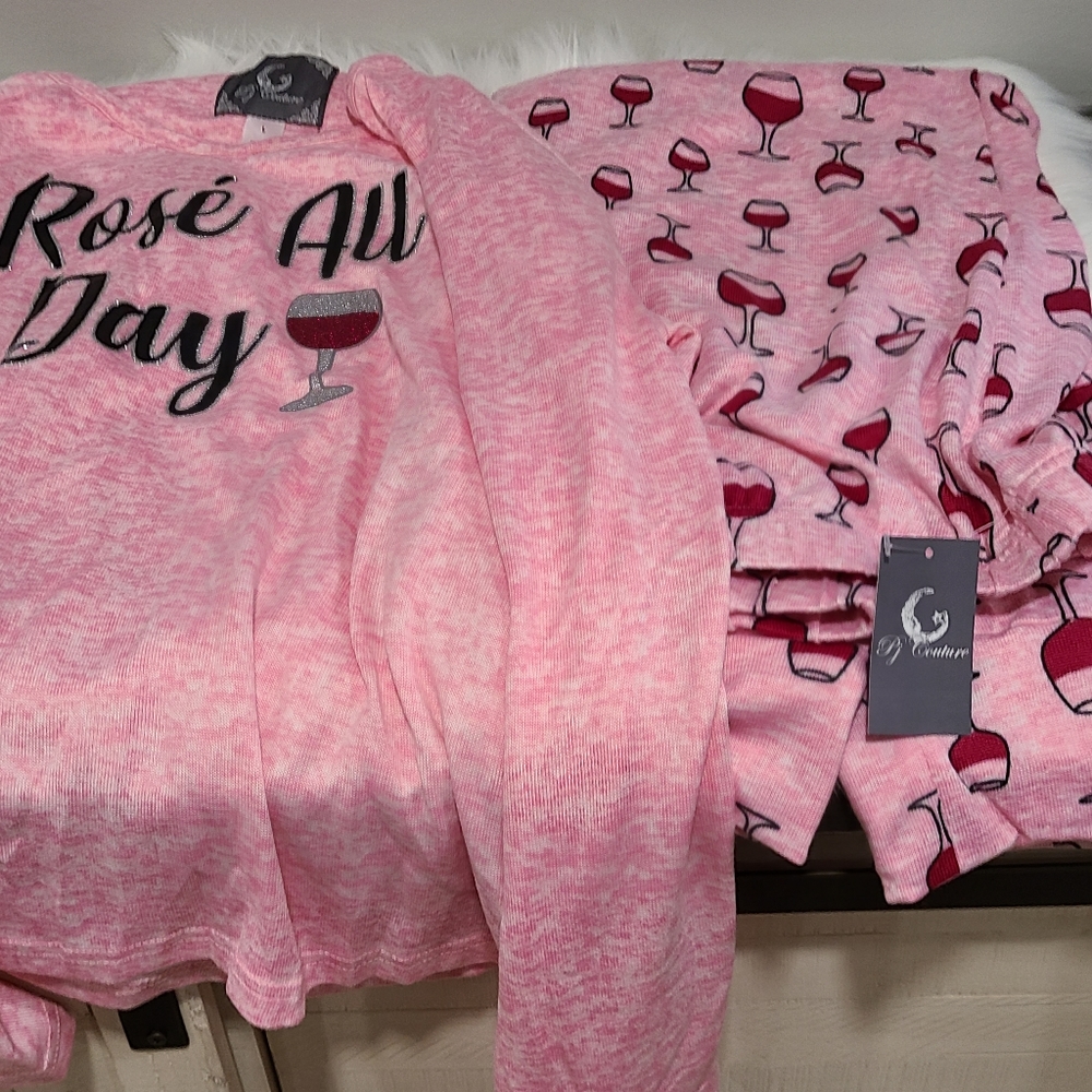 🍷🍷NEW🍷🍷ADORABLE!! ROSE' ALL DAY 2PC Pajama Set